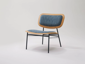 VINTAGE - Fabric easy chair with leather details by Casa Covre - view 2